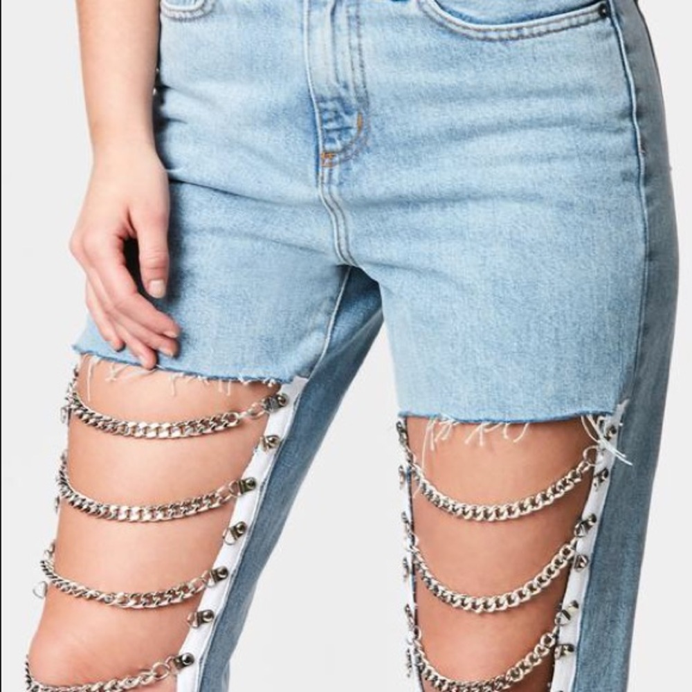 LF Galexia Hermia Knee Chain Jean NWT - Picture 2 of 8